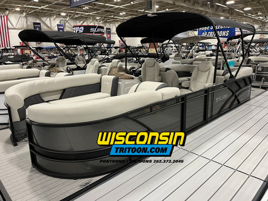 2024 Sylvan 25' Tritoon 250HP MERC $62,995 CLEARANCE!