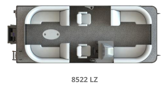2024 Sylvan 22' Pontoon 8522 Mirage LZ With Mercury 60HP CT