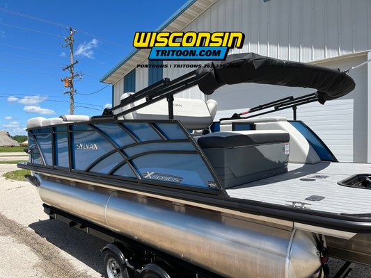 2024 Sylvan 21' Tritoon Mirage X1 CLZ DH Swingback with a Mercury 200HP Wave Blue