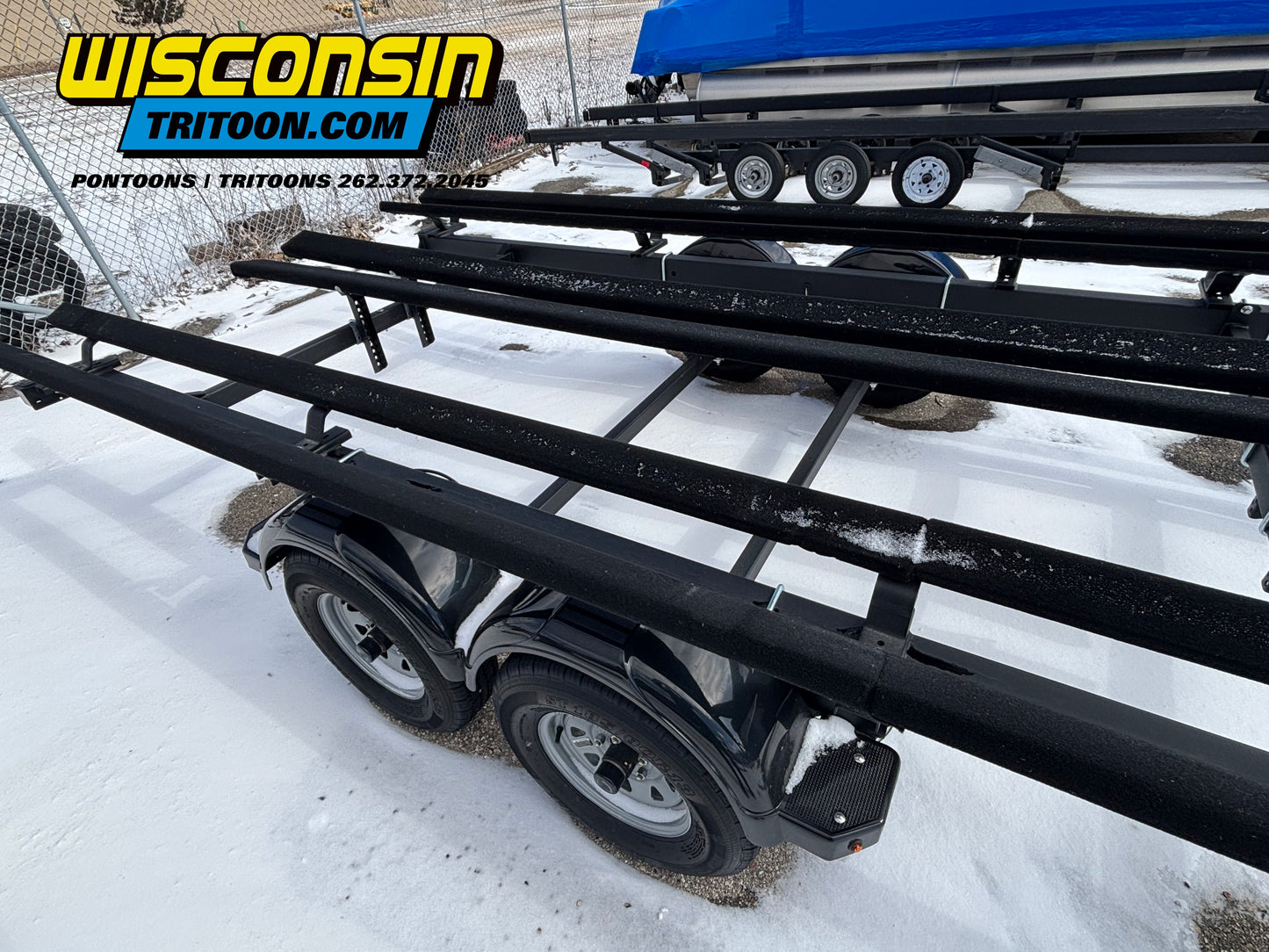 Shoreland'r 2550 TAB Tandem Tritoon Bunk Trailer With Brakes 5500LB Capacity
