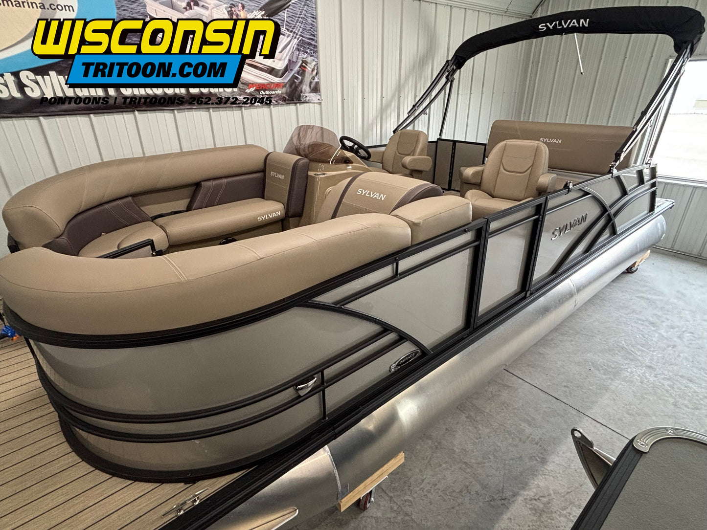 2026 Sylvan 22' Tritoon 822 Mirage CLZ DH Swingback