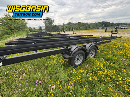 Shoreland'r 2347 TAB 22' - 24' Tritoon Tandem Bunk Trailer with Brakes, 4700 lb Capacity