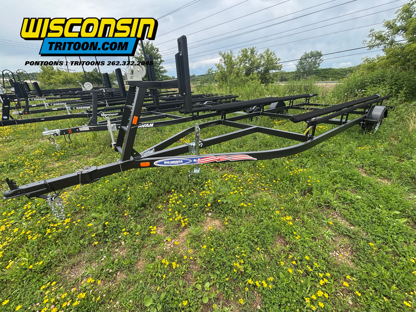 Mid America PT20 Pontoon or Tritoon Bunk Trailer 20 FT.
