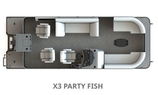 2025 Sylvan 23' Tritoon Mirage X3 Party Fish Mercury 115HP CT