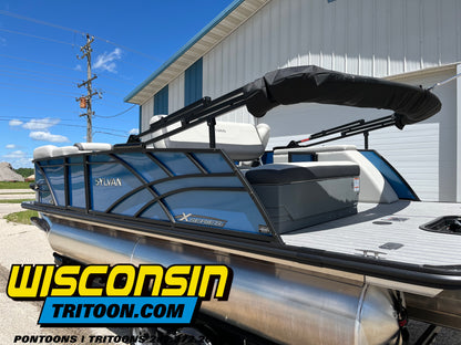 2024 Sylvan 21' Tritoon Mirage X1 CLZ DH Swingback with a Mercury 200HP Wave Blue